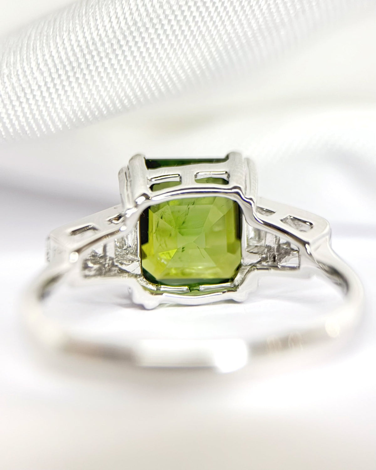 Bague Trilogie Tourmaline 2.54 carats &amp; Diamants "Véridise" - Elliade Paris