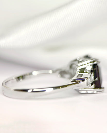 Bague Trilogie Tourmaline 2.54 carats &amp; Diamants "Véridise" - Elliade Paris