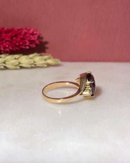 Bague Trilogie Tourmaline 3.10 Carats &amp; Diamants “Lara&quot; - Elliade Paris