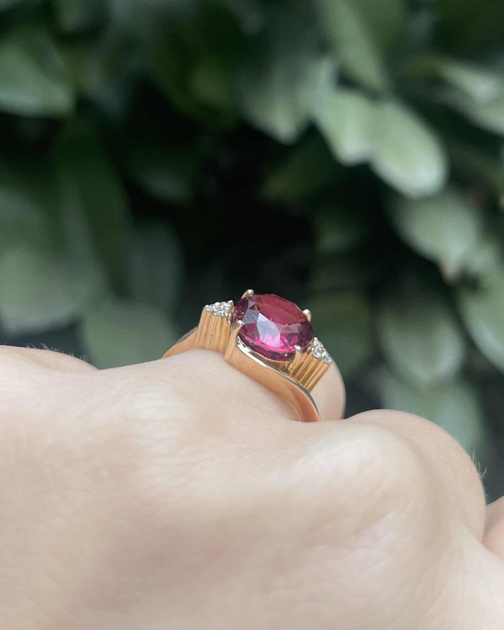 Bague Trilogie Tourmaline 3.10 Carats &amp; Diamants “Lara" - Elliade Paris