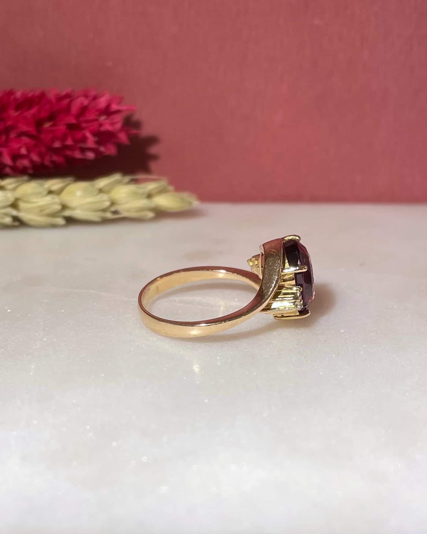 Bague Trilogie Tourmaline 3.10 Carats &amp; Diamants “Lara" - Elliade Paris