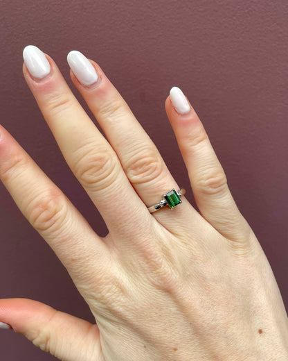 Bague Trilogie Tourmaline 1.10 carat &amp; Diamants &quot;Louanne&quot;