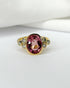 Bague Trilogie Tourmaline Rose 3.50 carats & 6 Diamants "Annabelle" - Elliade Paris