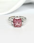 Bague Trilogie Tourmaline Rose 3.74 carats & Diamants "Esther" - Elliade Paris