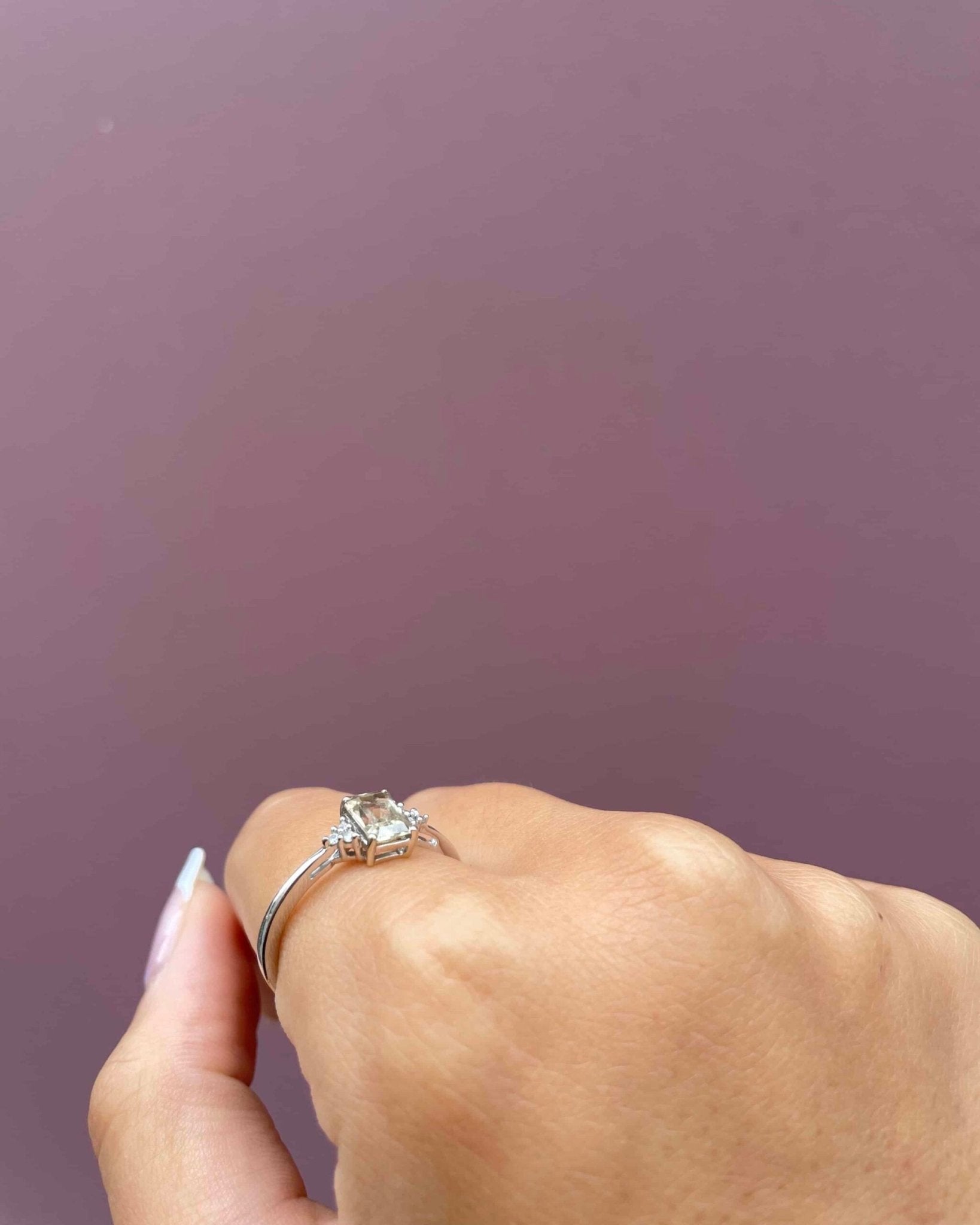 Bague Trilogie Turkizite 1 Carat &amp; 6 Diamants "Bambi" - Elliade Paris