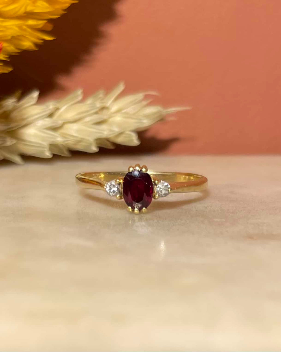 Bague Trilogie Rubis &amp; Diamants &quot;Otta&quot;