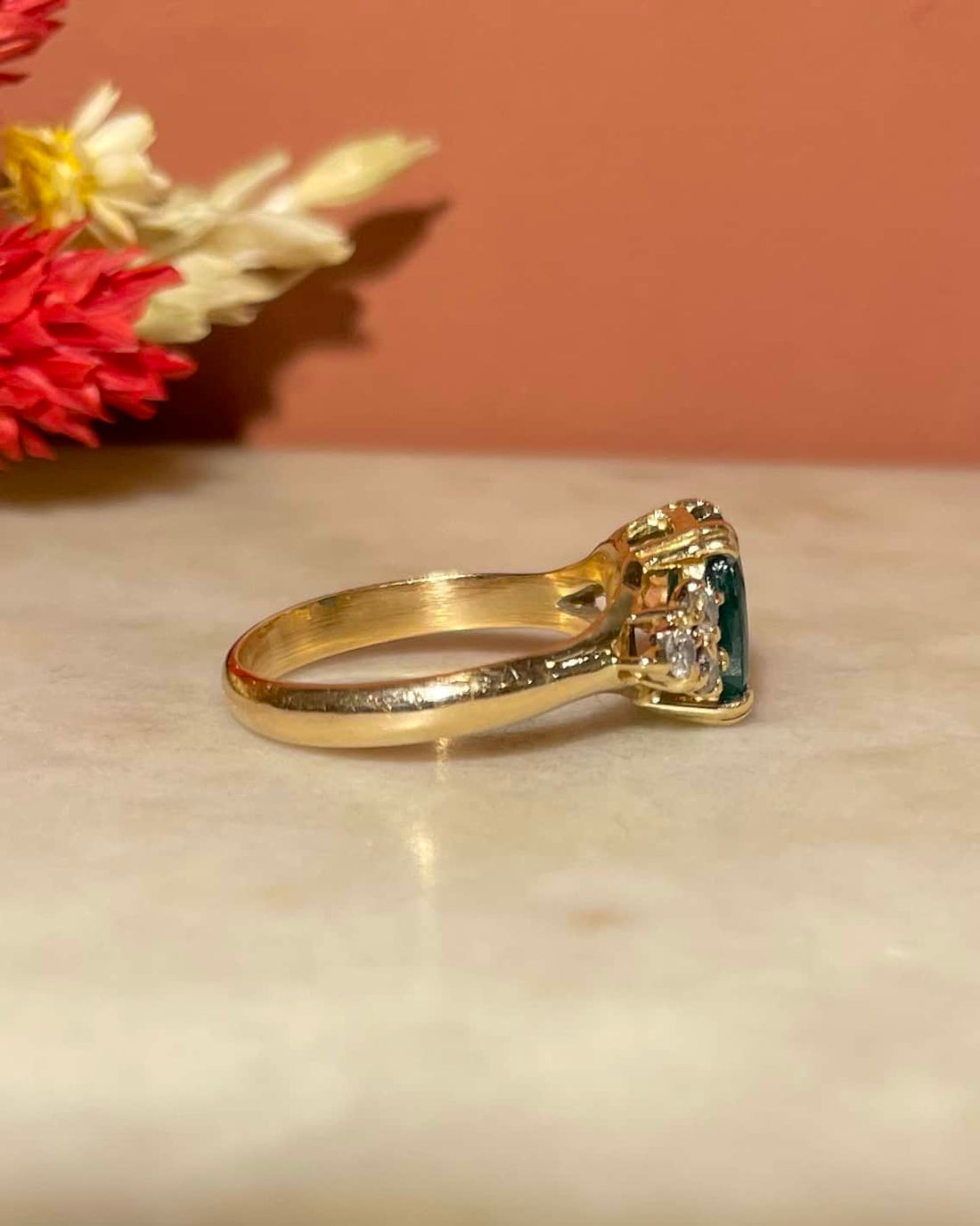 Bague Trilogie Emeraude &amp; Diamants &quot;Suzie&quot;