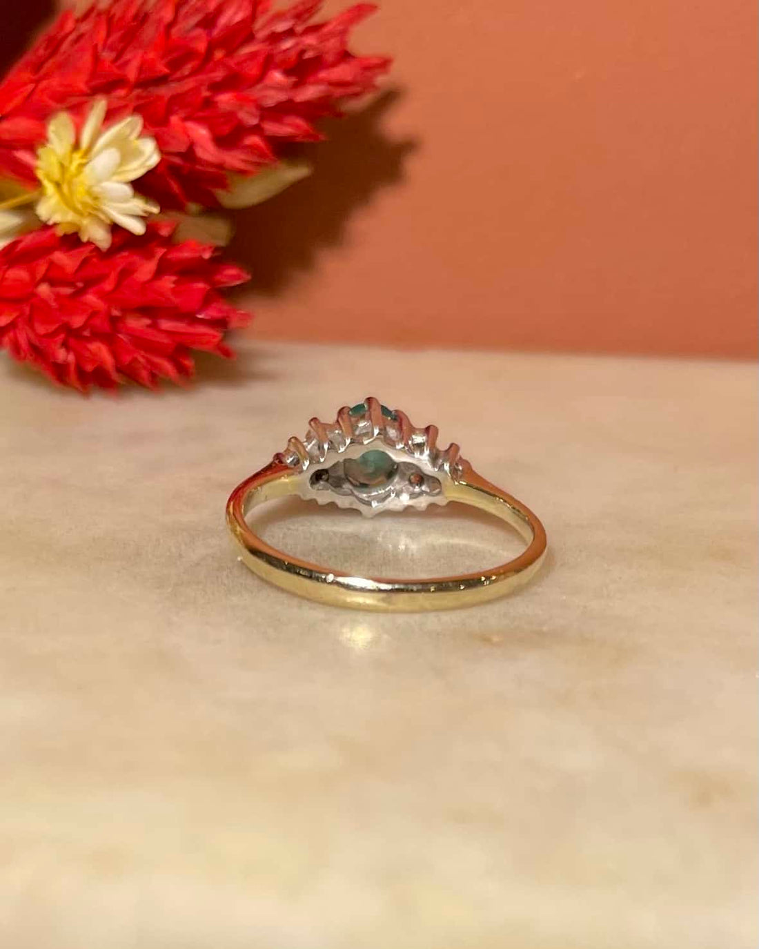 Bague Trilogie Emeraude &amp; Diamants &quot;Raphaëlle&quot;