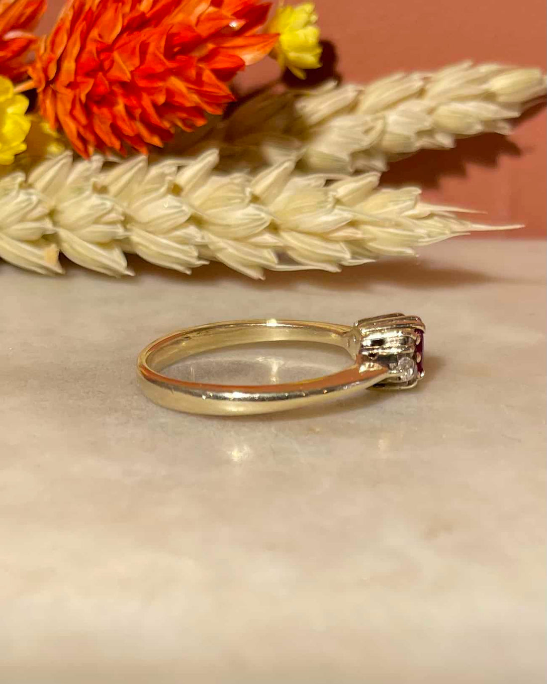 Vintage Ruby &amp;amp; Diamond Ring &quot;Zoé&quot;