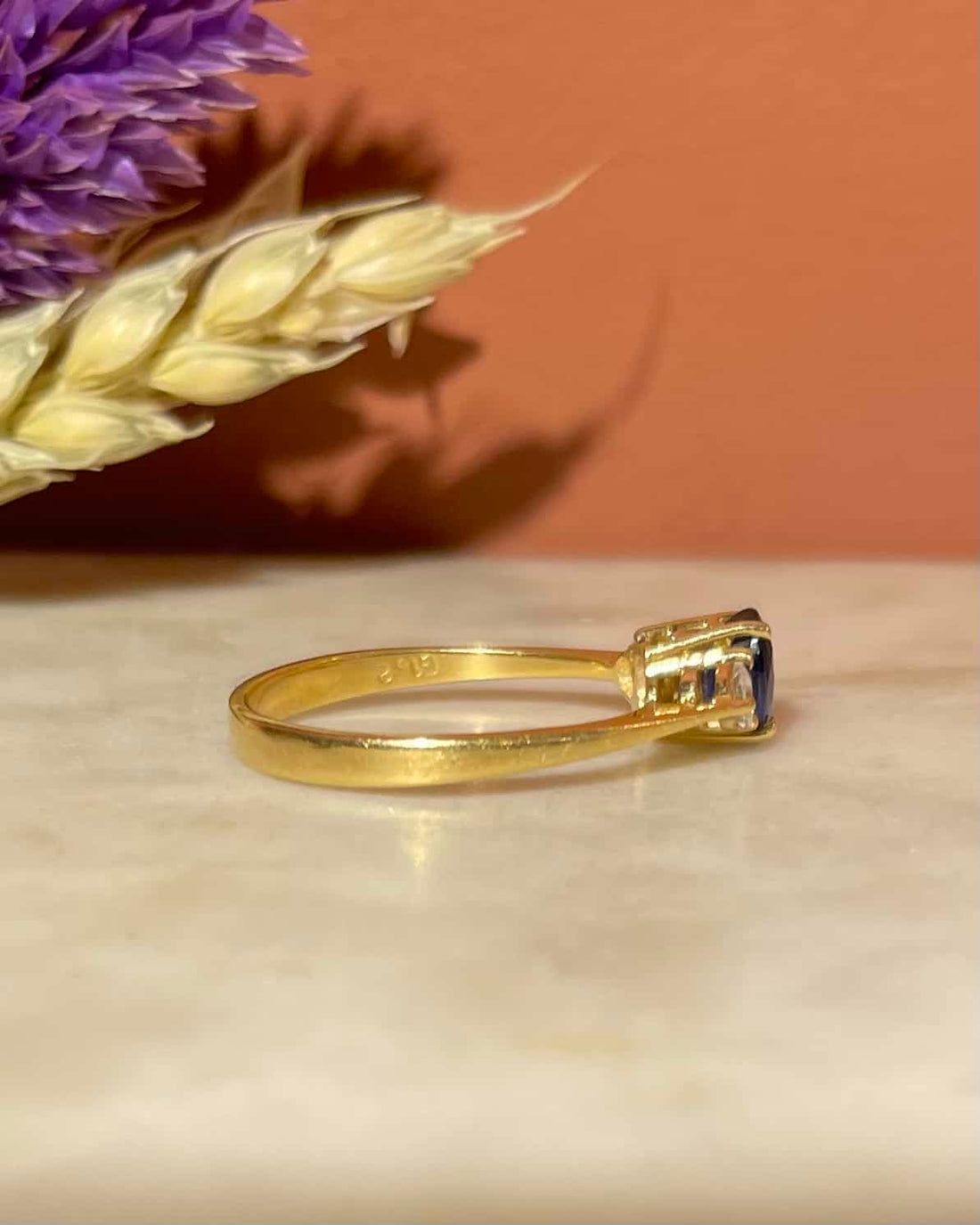 Bague Trilogie Saphir &amp; Diamants &quot;Edmée&quot;