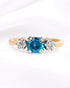 Bague Trilogie Zircon 0.85 carat & Diamants "Ariel" - Elliade Paris