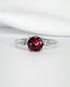 Bague Trilogie Zircon Naturel 1.75 carat & Diamants "Pascaline" - Elliade Paris