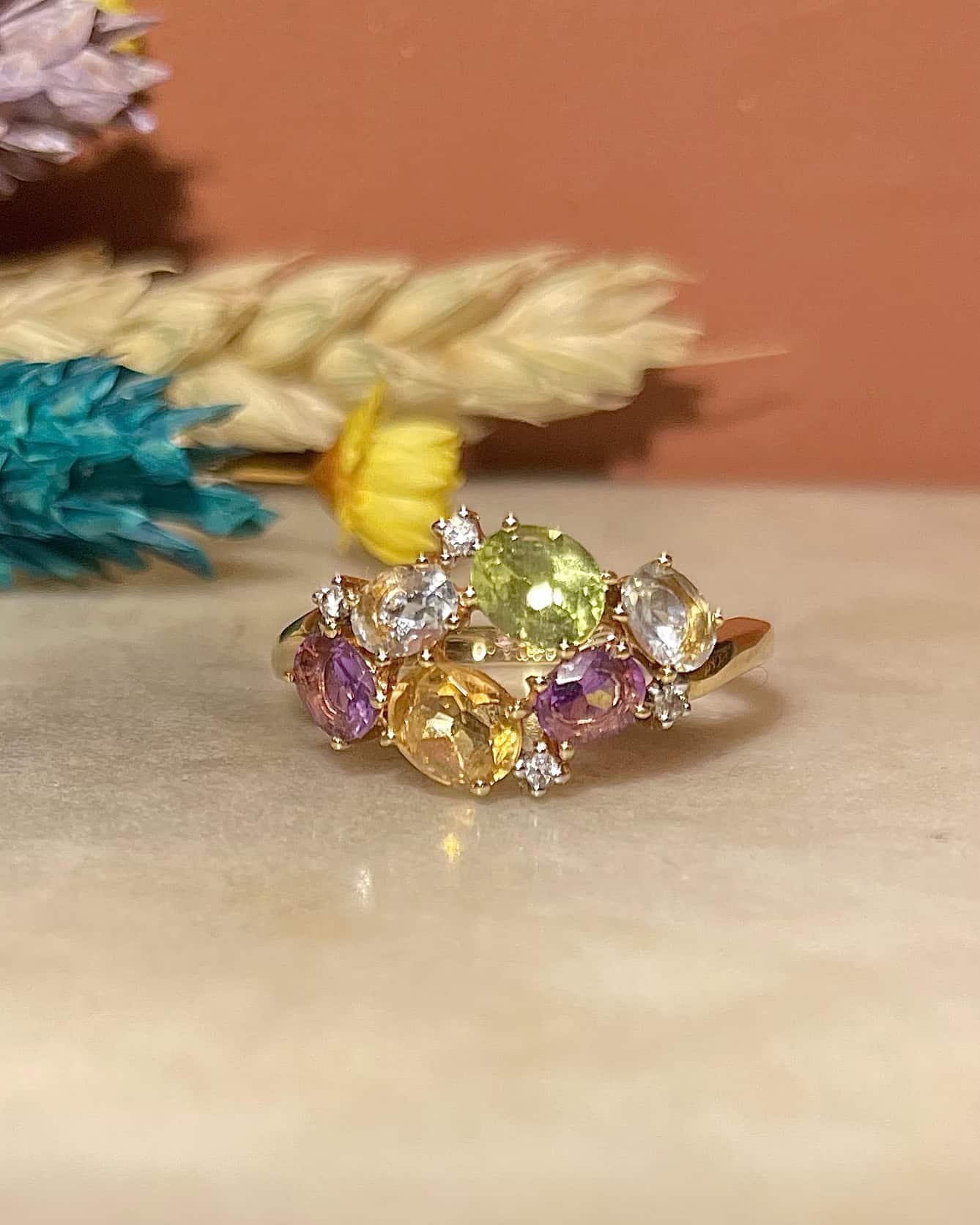 Bague Tutti Frutti &amp; Diamants &quot;Joséphine&quot; - Elliade Paris