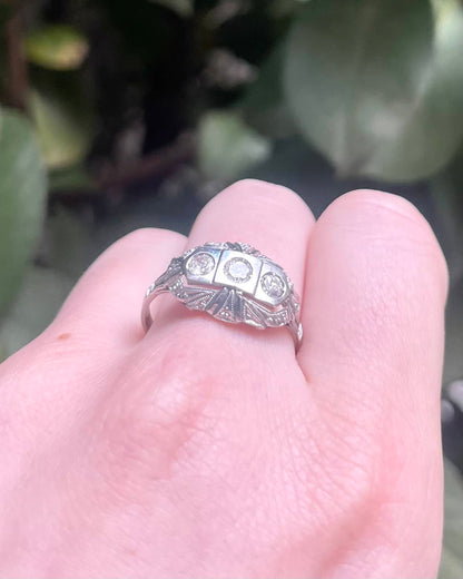 Bague Art-Déco Diamants &quot;Jeanine&quot;