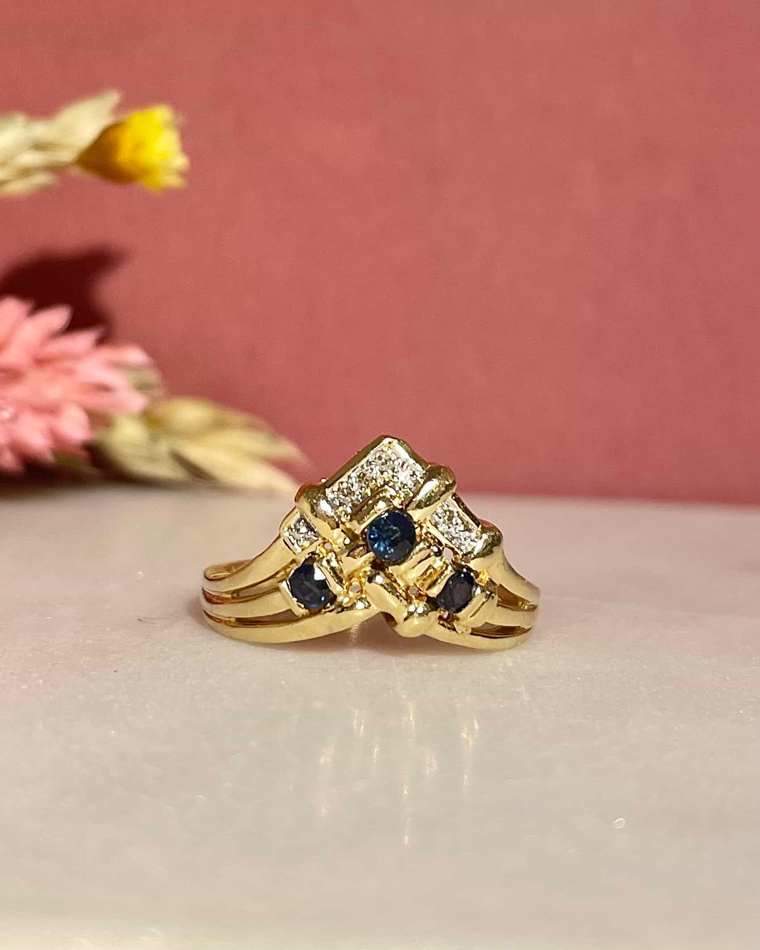 Bague Jonc Saphirs &amp; Diamants &quot;Maddalena&quot;