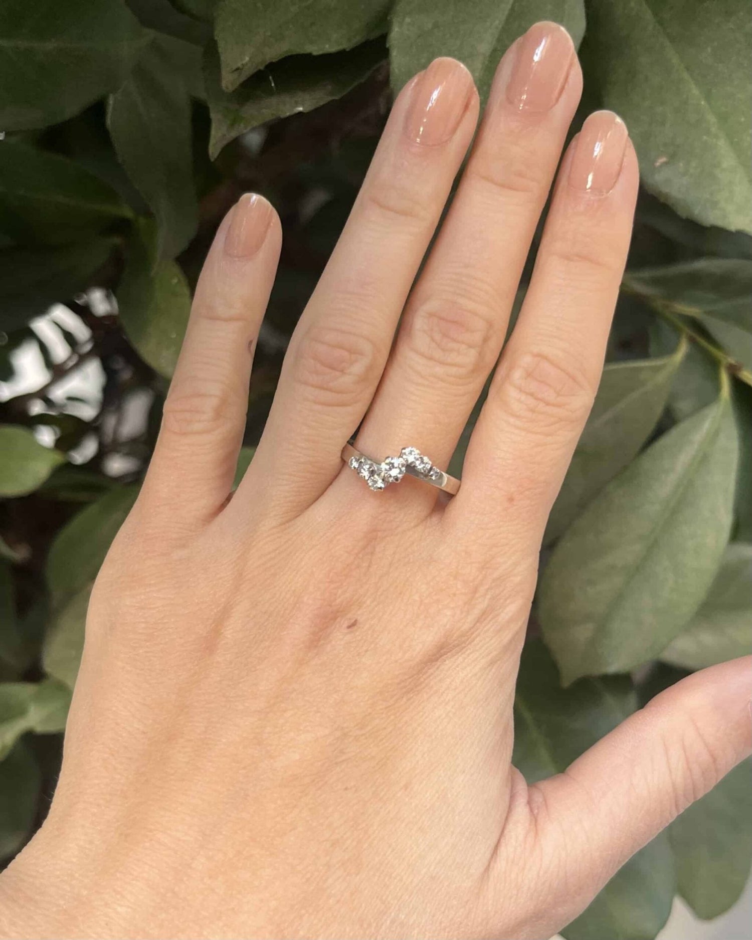 Bague Vintage 7 Diamants 0.60 carat &quot;Noelianne&quot; - Elliade Paris