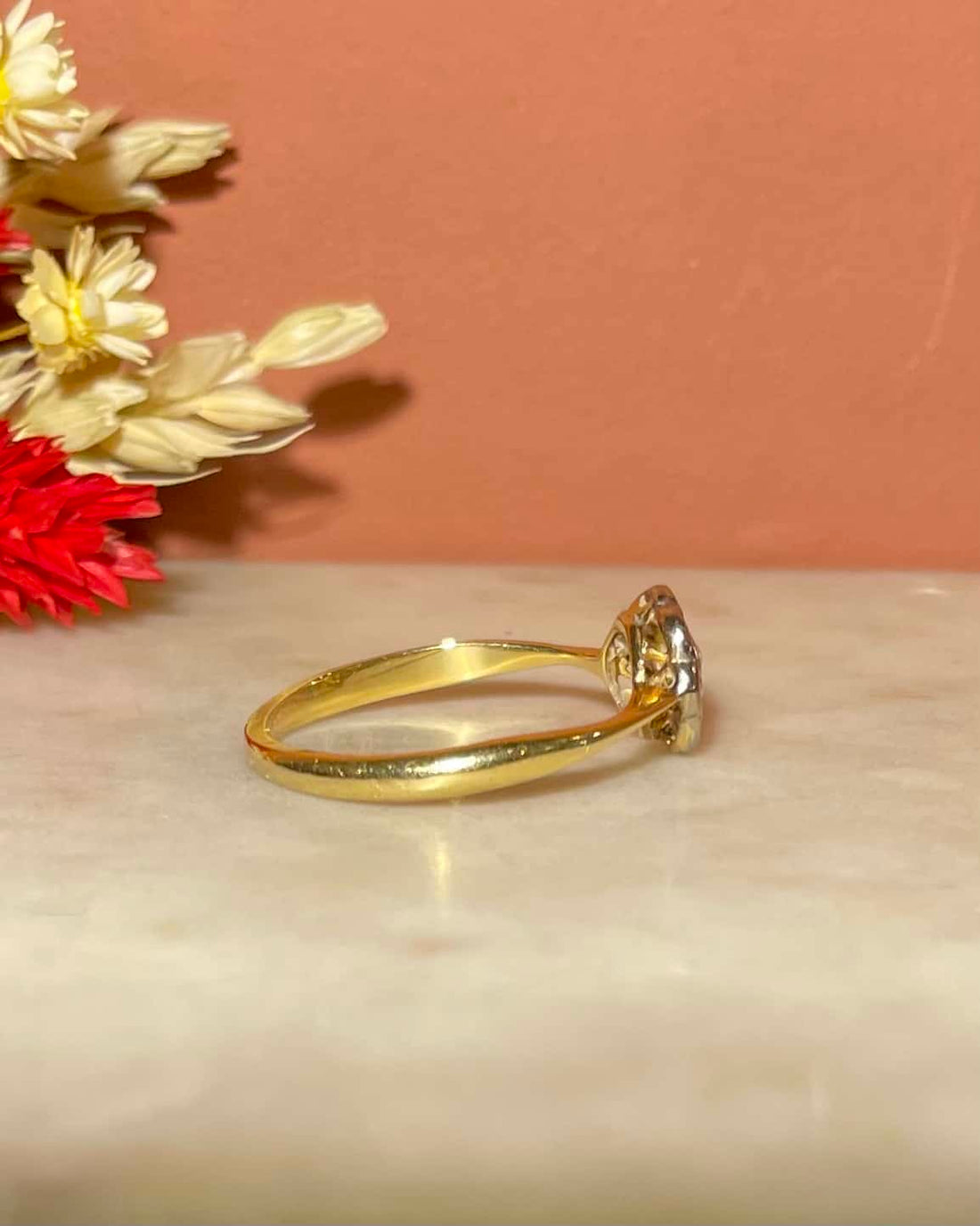 Bague fleur Art déco diamants &quot;Mayra&quot;