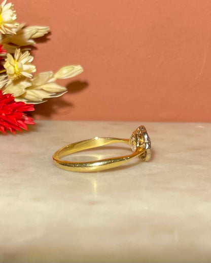 Bague fleur Art déco diamants &quot;Mayra&quot;