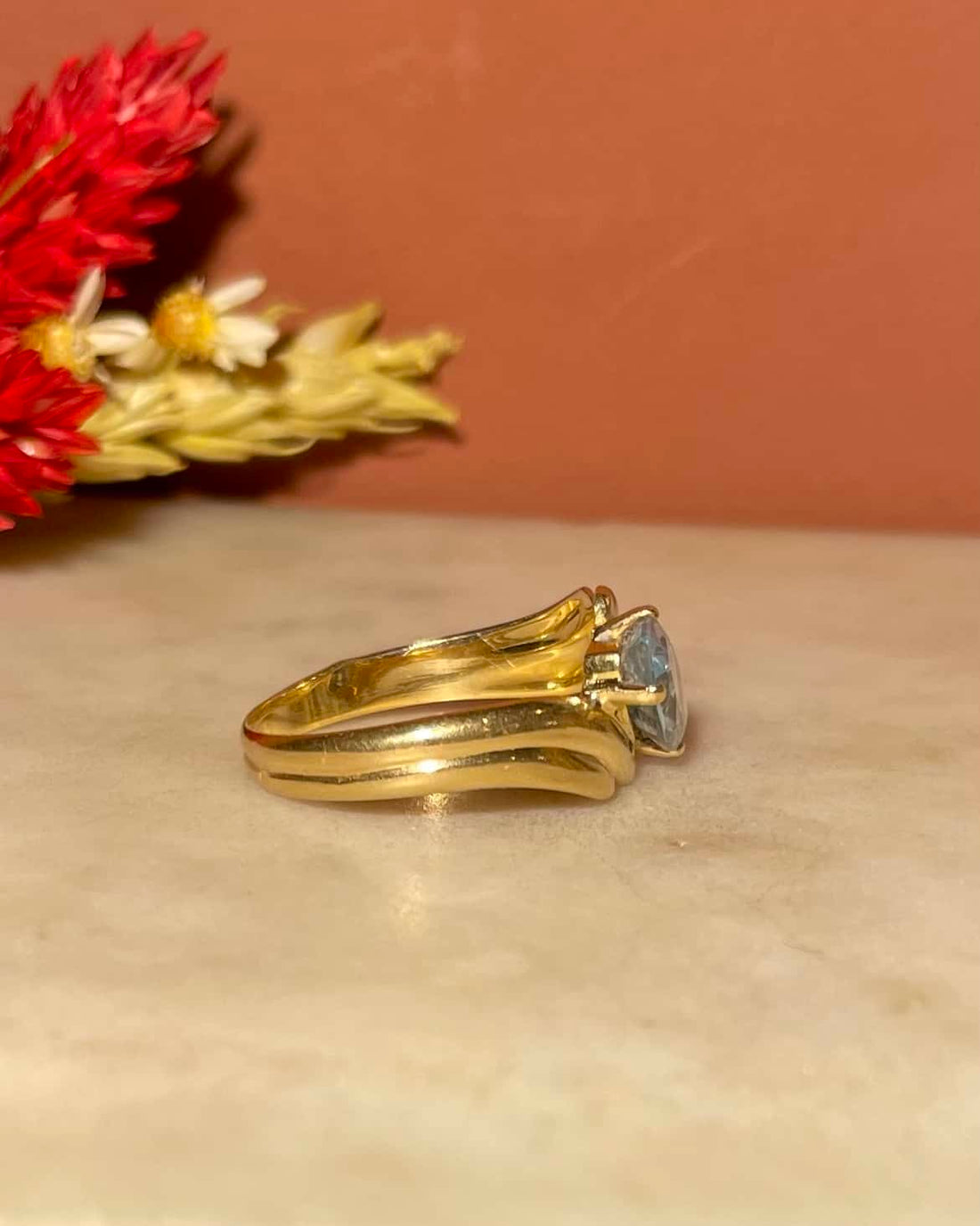 Bague Tourbillon Aigue-marine 1.30 carat &quot;Tiphaine&quot;