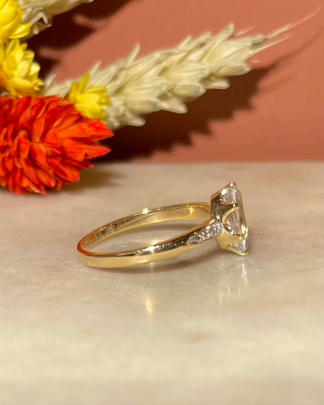 Bague Trilogie Aigue-Marine 1.10 carat et Diamants &quot;Sam&quot;