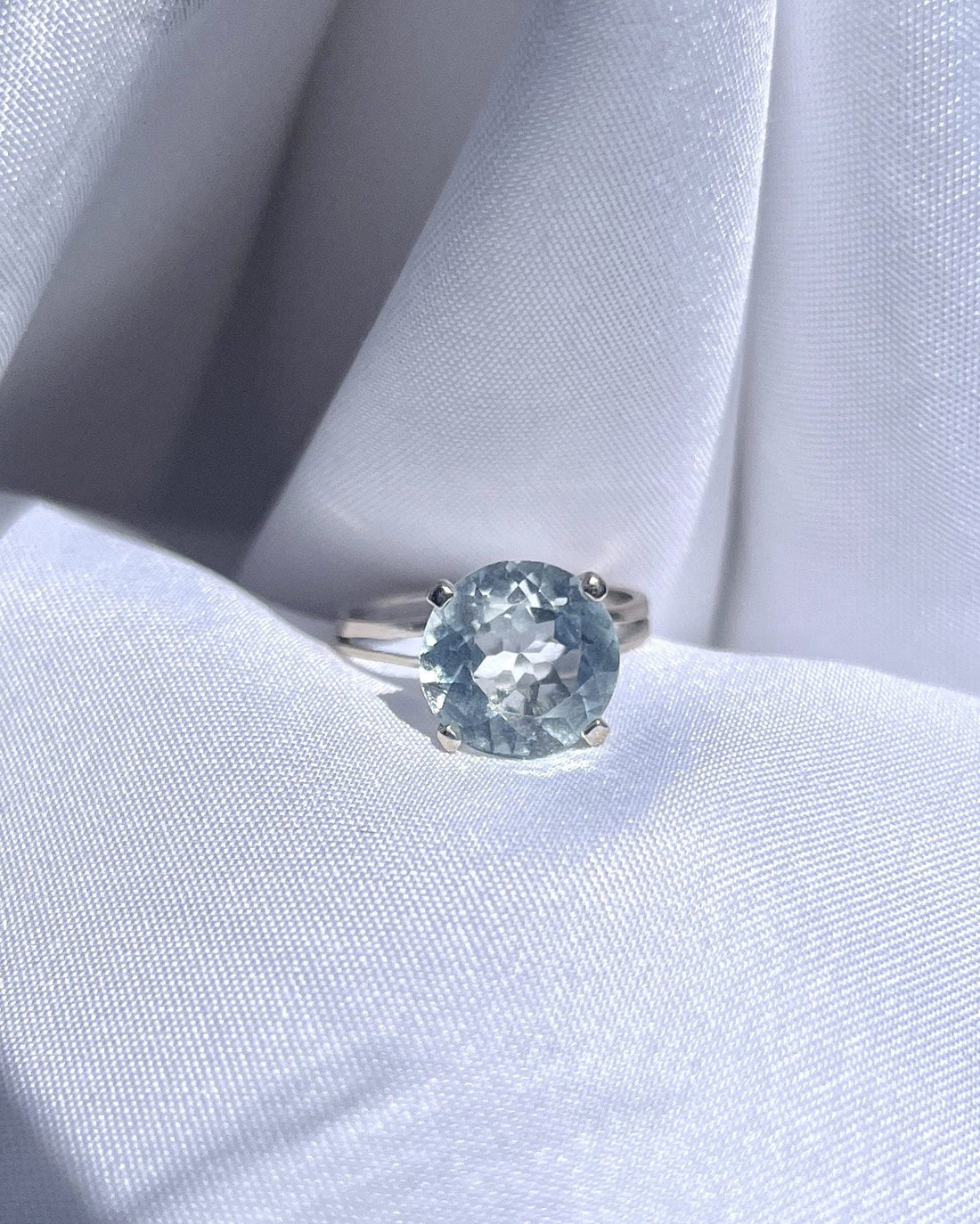 Bague vintage Aigue - Marine "Astrid" - Elliade Paris
