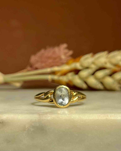 Bague vintage Aigue - Marine "Marjorie" - Elliade Paris