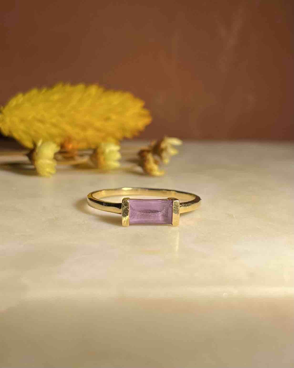 Bague vintage Améthyste 0.5 carat "Laura" - Elliade Paris