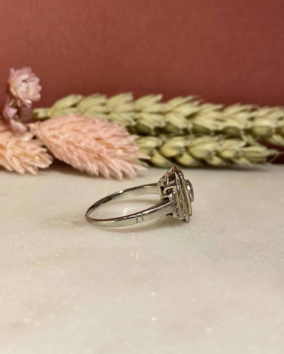 Bague Vintage Art - Déco 13 Diamants &quot;Marina&quot; - Elliade Paris