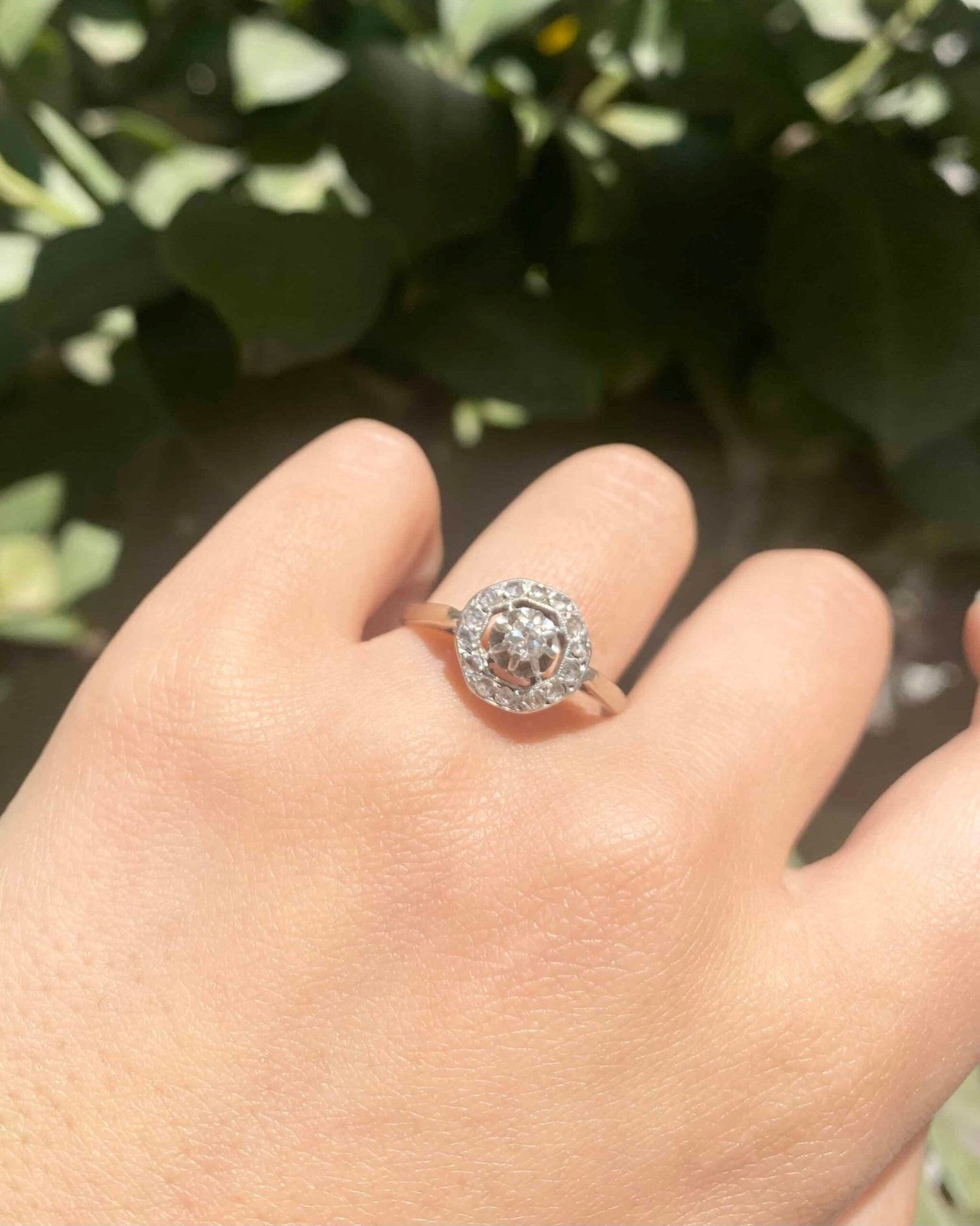 Bague Vintage Art - Déco 15 Diamants &quot;Brianna&quot; - Elliade Paris