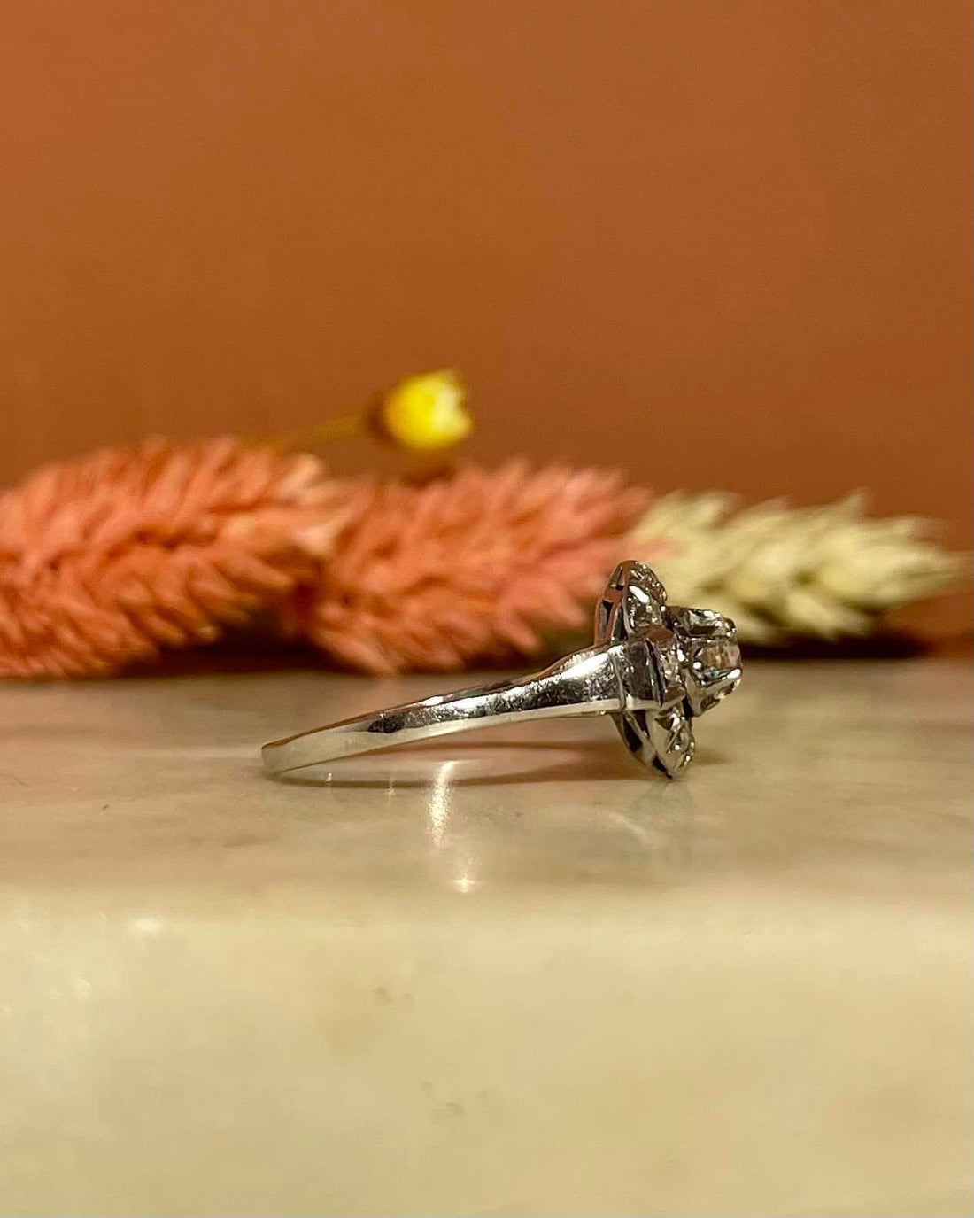 Bague Vintage Art - Déco 15 Diamants &quot;Deborah&quot; - Elliade Paris