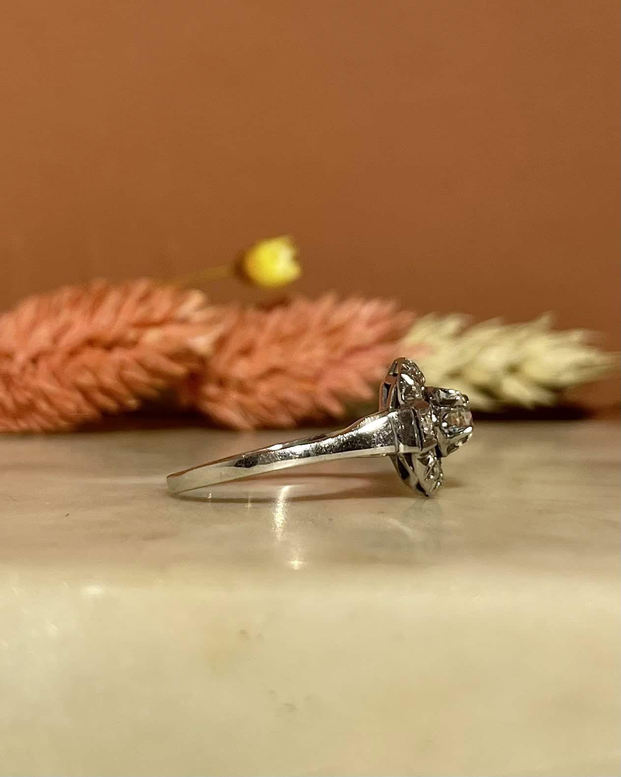 Bague Vintage Art - Déco 15 Diamants "Deborah" - Elliade Paris