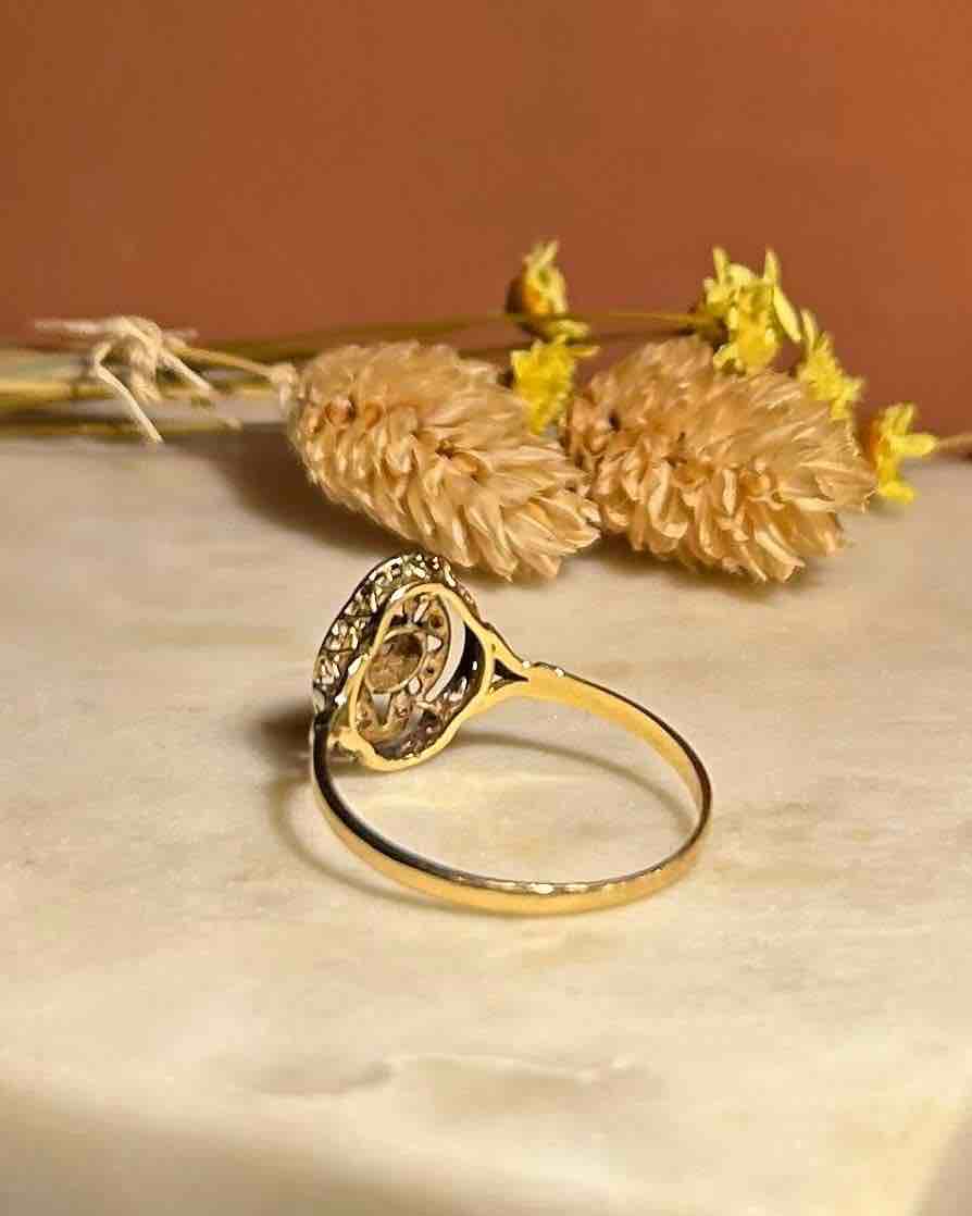 Bague Art-déco Diamant vintage &quot;Noëlla&quot;