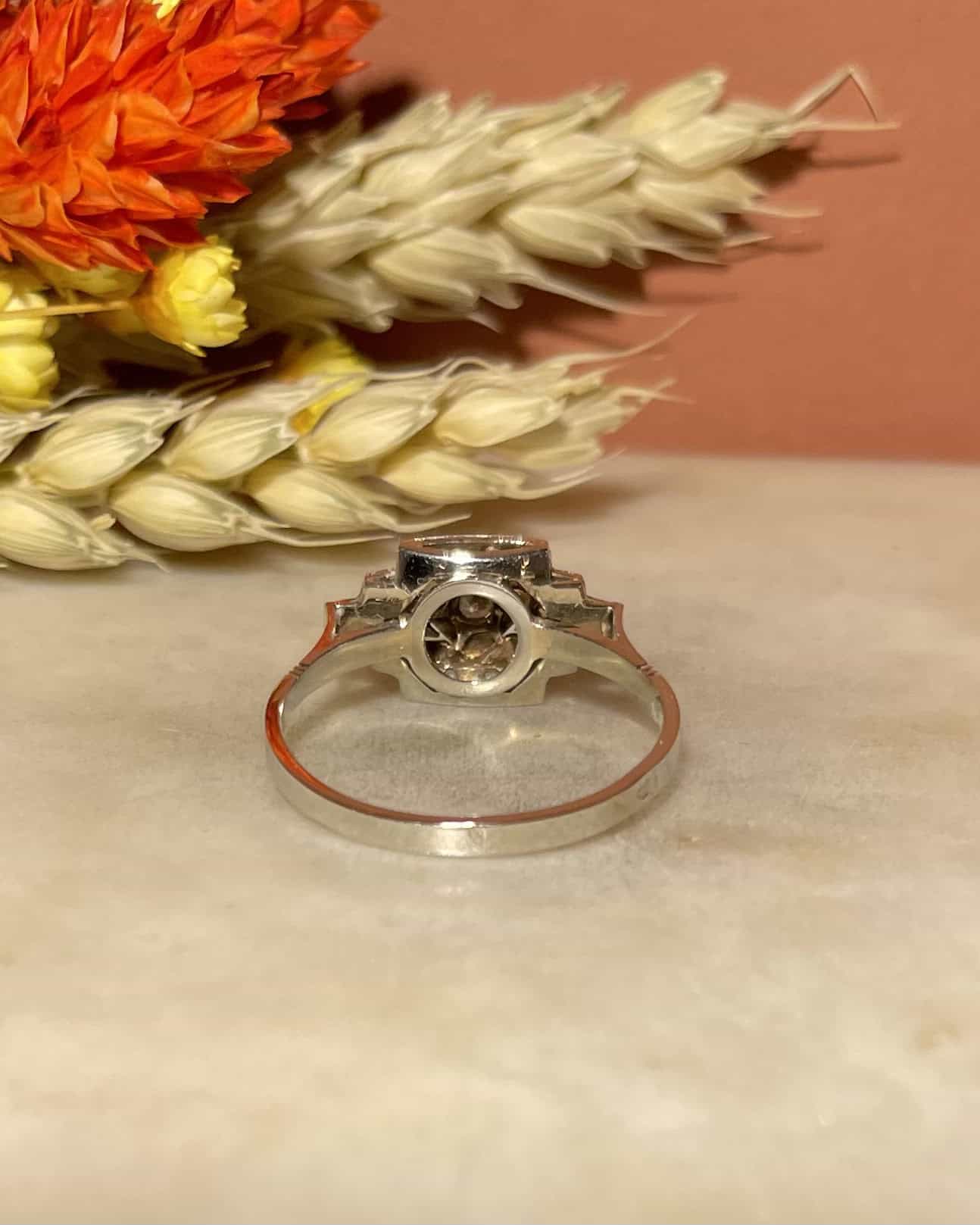 Bague Vintage Art Déco Diamant &quot;Éloine&quot; - Elliade Paris