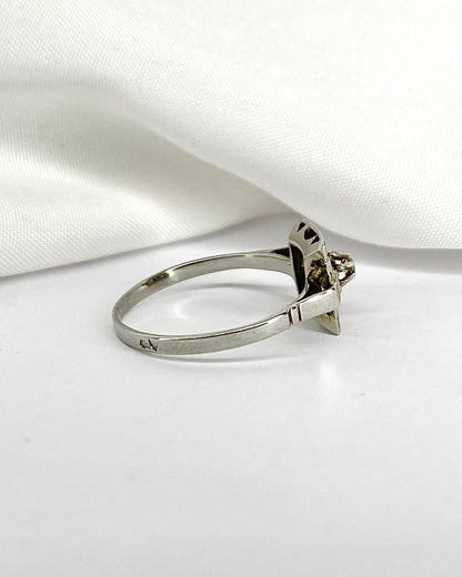 Bague Vintage Art - Déco Diamant &quot;Emeline&quot; - Elliade Paris