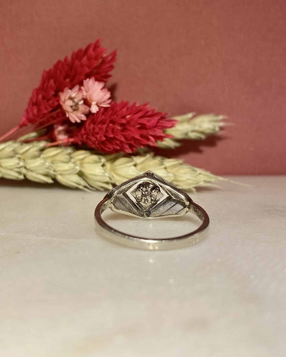 Bague Vintage Art - Déco Diamant &quot;Veronica&quot; - Elliade Paris