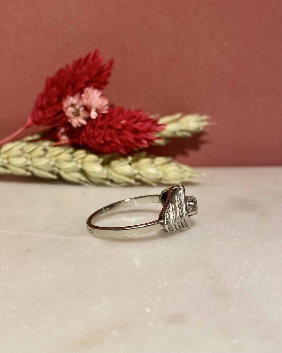 Bague Vintage Art - Déco Diamant &quot;Veronica&quot; - Elliade Paris