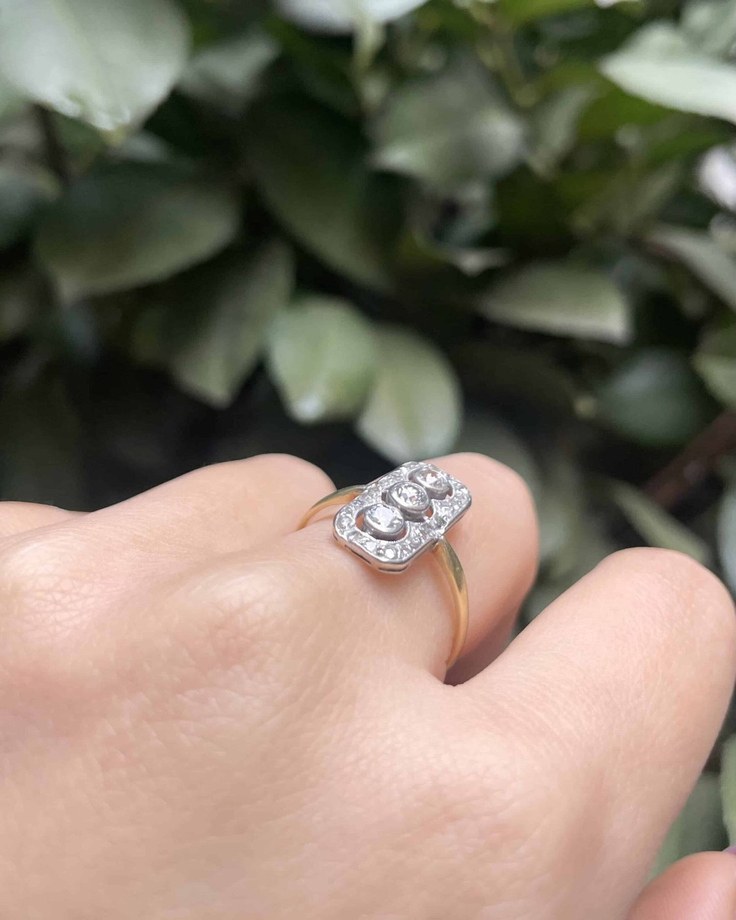 Bague Vintage Art - Déco Diamants 0.53 carat &quot;Megan&quot; - Elliade Paris