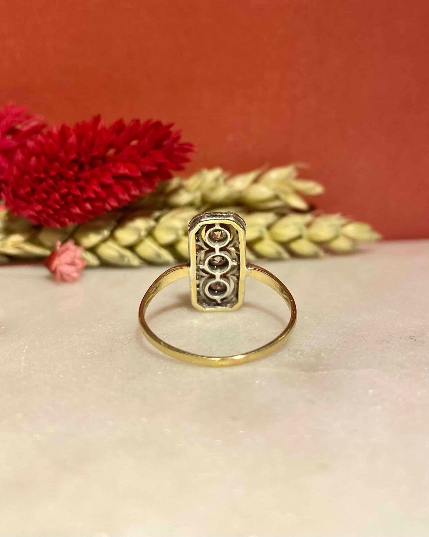 Bague Vintage Art - Déco Diamants 0.53 carat &quot;Megan&quot; - Elliade Paris