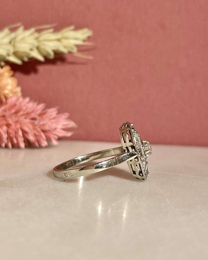 Bague Vintage Art - Déco Diamants &quot;Ally&quot; - Elliade Paris