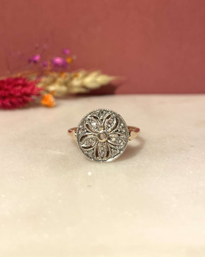 Bague Vintage Art - Déco Diamants &quot;Amber&quot; - Elliade Paris