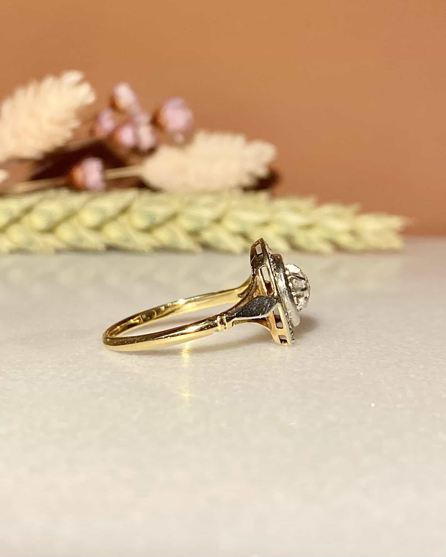 Bague Vintage Art - Déco Diamants &quot;Blanche&quot; - Elliade Paris