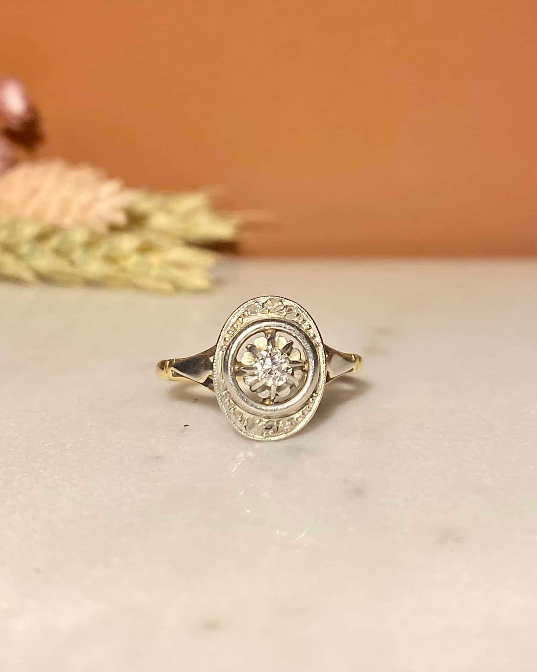 Bague Vintage Art - Déco Diamants &quot;Blanche&quot; - Elliade Paris