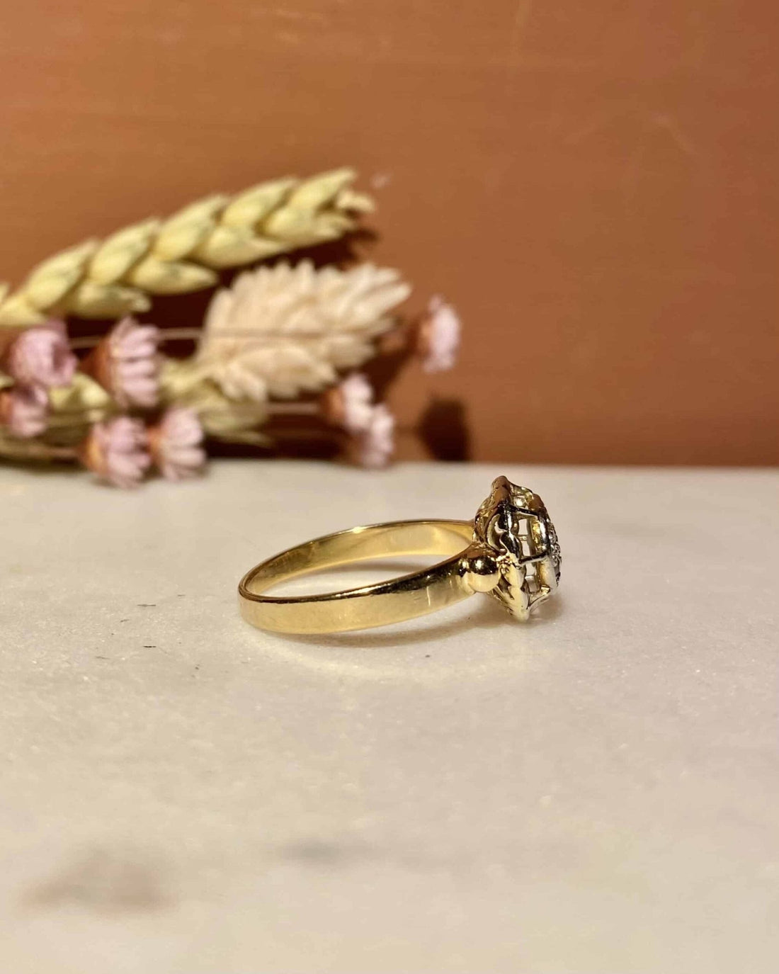 Bague Vintage Art - Déco Diamants &quot;Elise&quot; - Elliade Paris