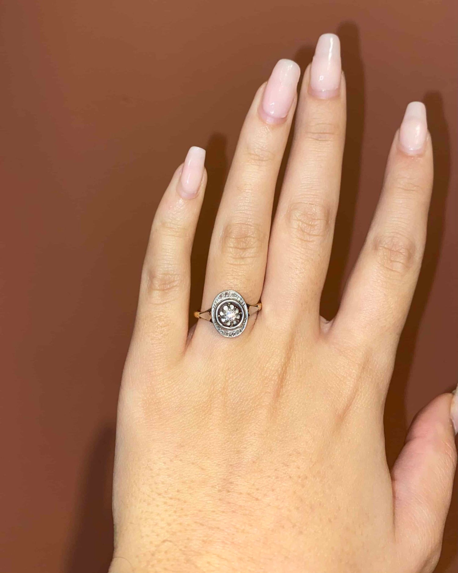 Bague Vintage Art-Déco Diamants &quot;Blanche&quot;