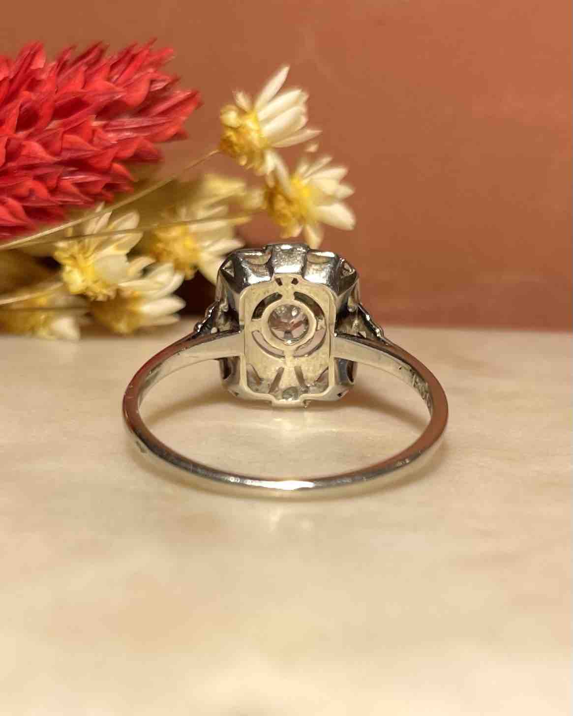 Bague Vintage Art - déco Diamants "Faustine" - Elliade Paris
