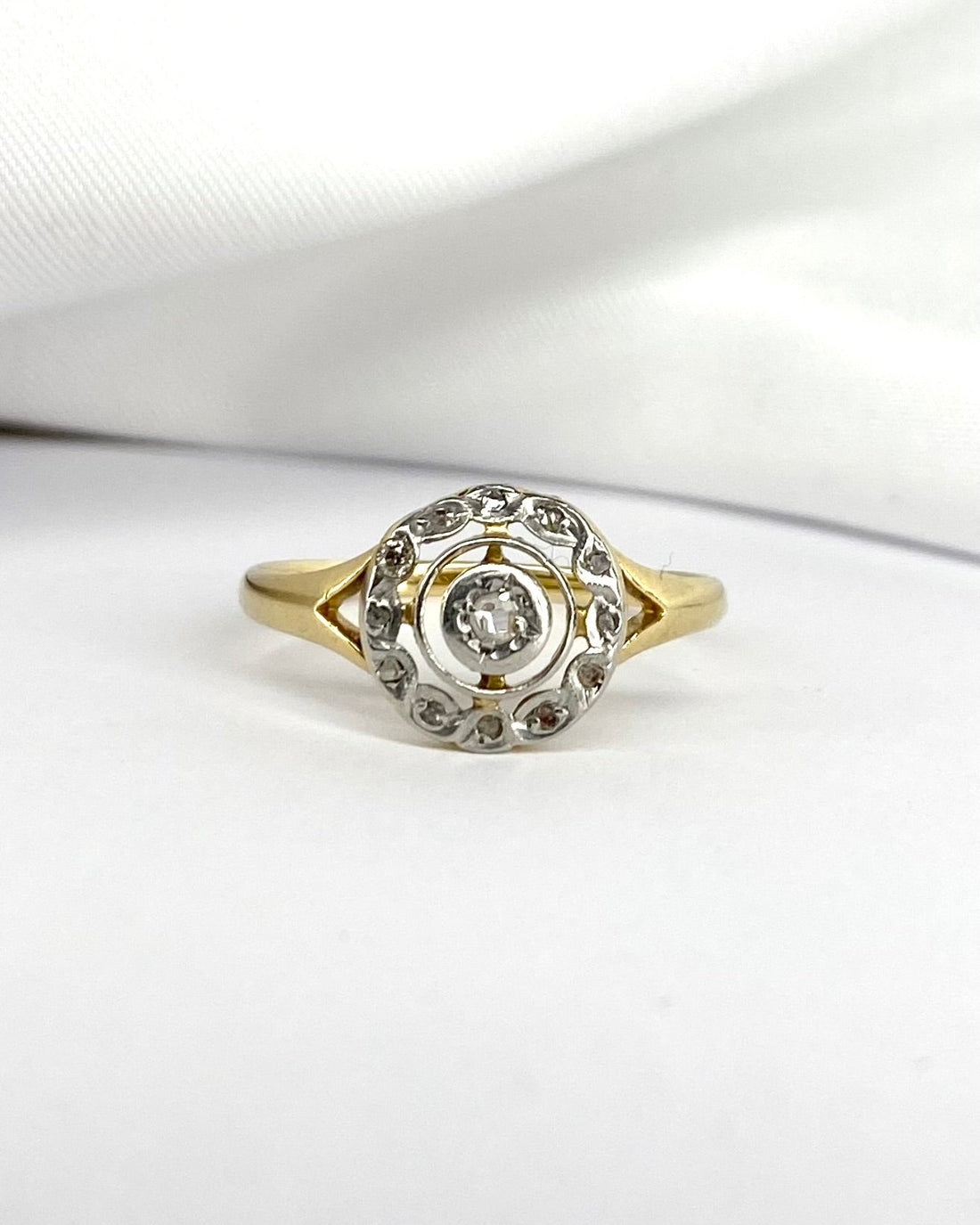 Bague Vintage Art - Déco Diamants &quot;Holia&quot; - Elliade Paris