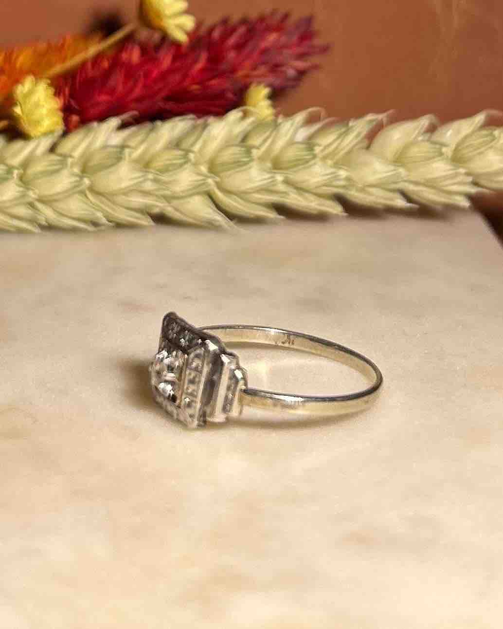 Bague Art-Déco Diamant &quot;Juliane&quot;
