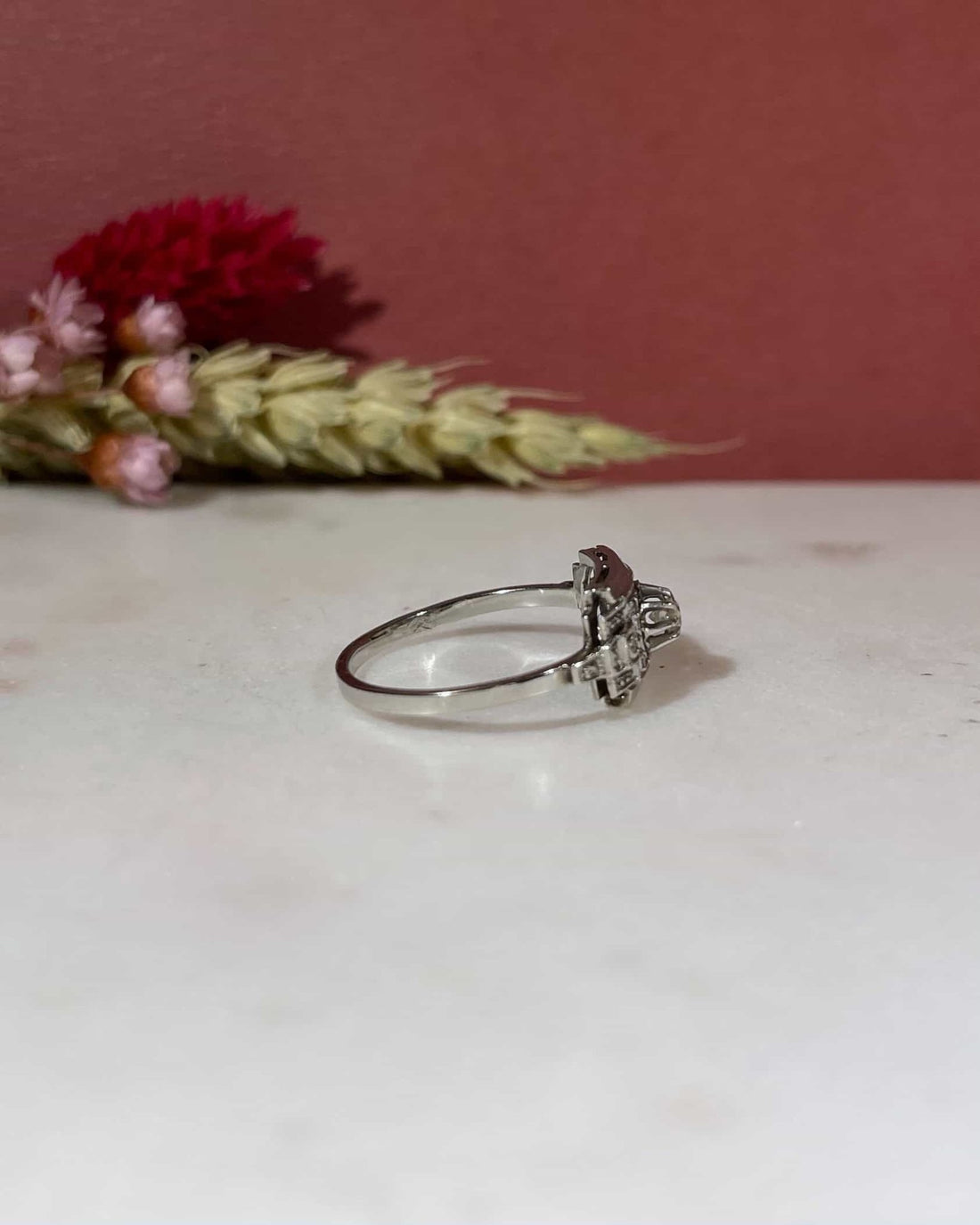 Bague Vintage Art - Déco Diamants &quot;Lise&quot; - Elliade Paris