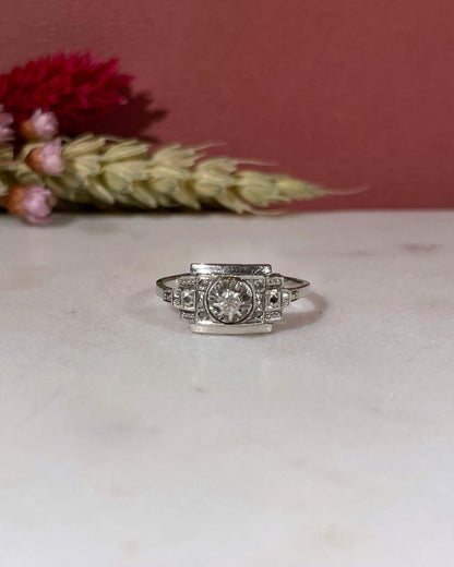 Bague Vintage Art - Déco Diamants &quot;Lise&quot; - Elliade Paris