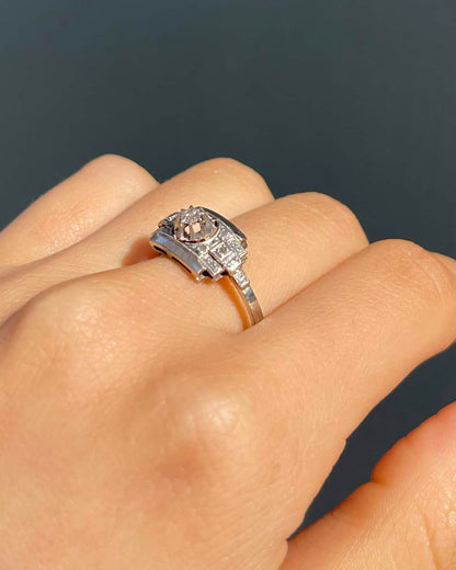 Bague Vintage Art - Déco Diamants &quot;Lise&quot; - Elliade Paris